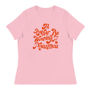 Women's Relaxed T-Shirt // Red Lettering