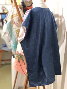 Vintage Embroidered Linens Blouse // Large