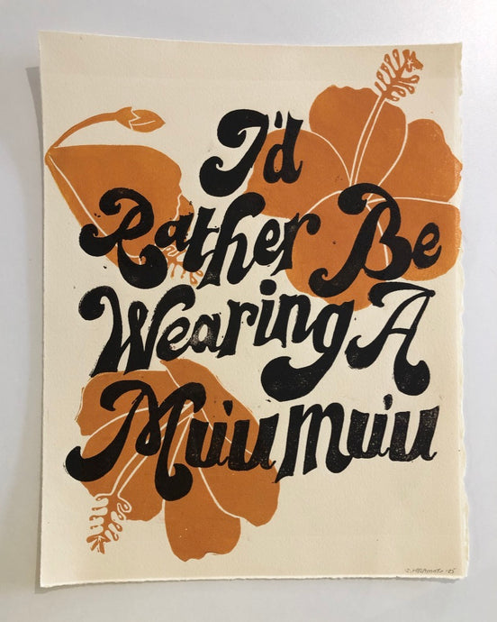 Original Blockprint Art Print 