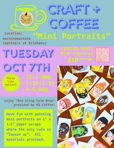 Craft + Coffee // Tuesday October 7th // Mini Portrait Painting