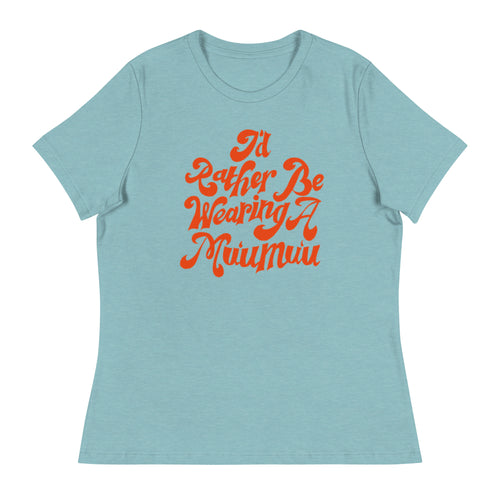 Women's Relaxed T-Shirt // Red Lettering