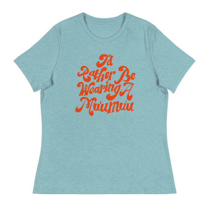 Women's Relaxed T-Shirt // Red Lettering