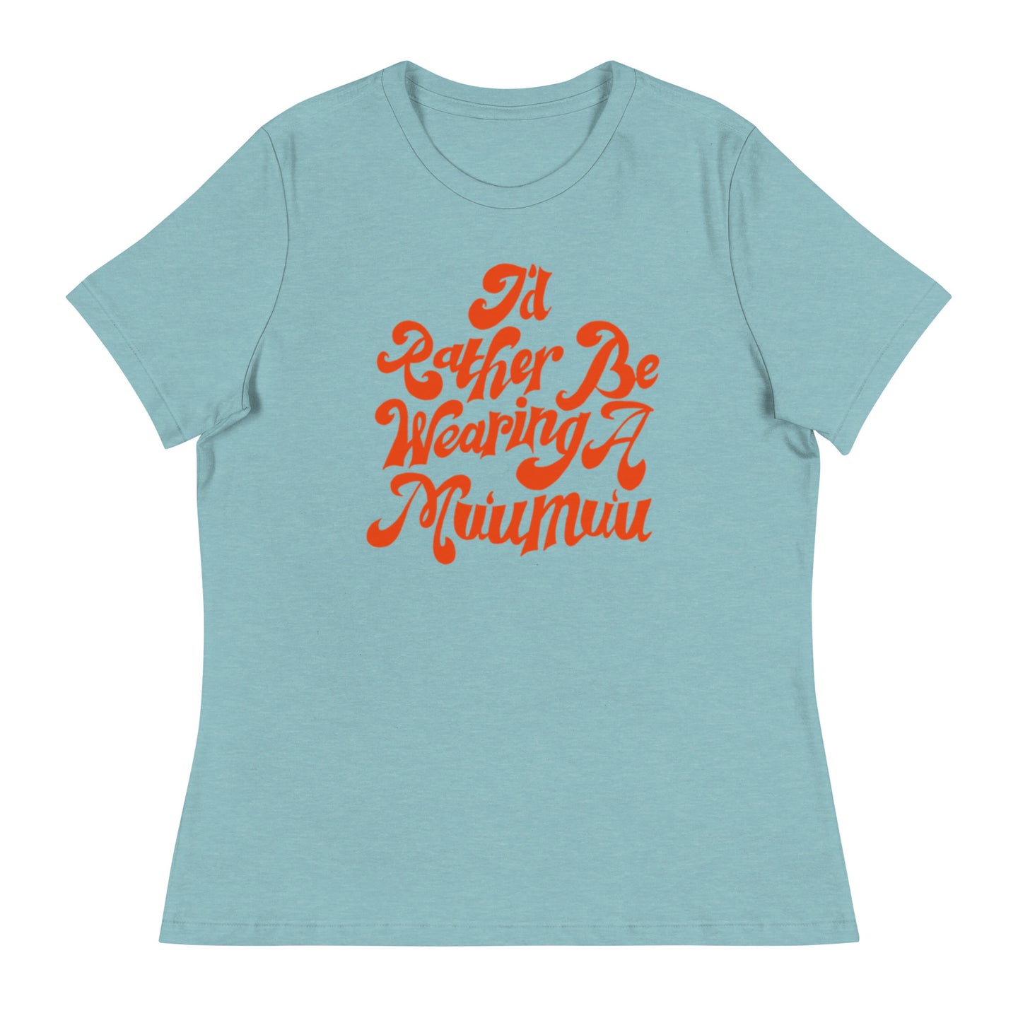 Women's Relaxed T-Shirt // Red Lettering